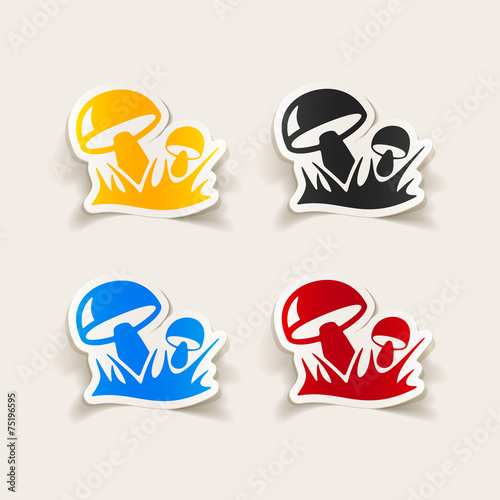 realistic design element: mushrooms