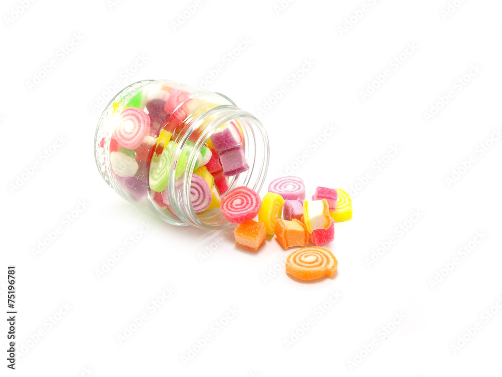 jelly in glass jar isolated on white background jelly in glass jar isolated on white background