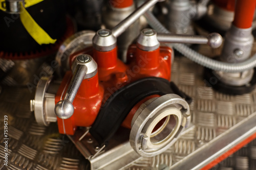 Obraz na płótnie detail of firefighters truck w salonie