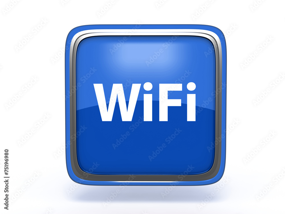 wifi square icon on white background wifi square icon on white background