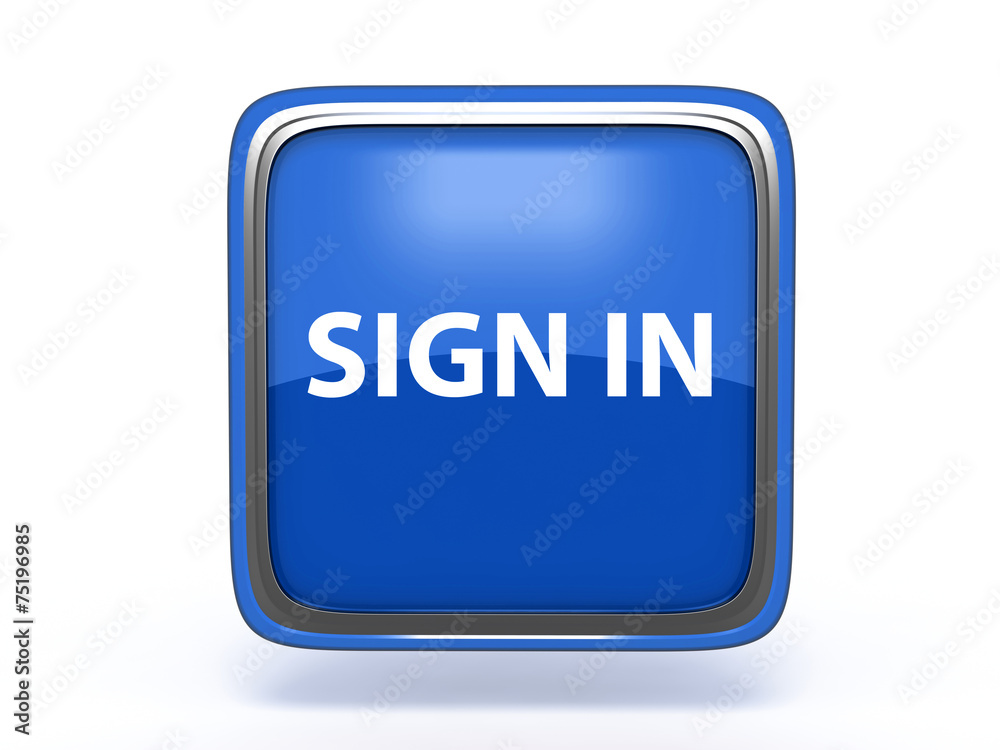 sign in square icon on white background sign in square icon on white background