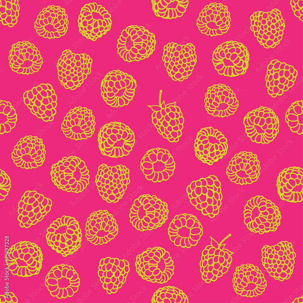 seamless pattern of delicious ripe raspberries seamless pattern of delicious ripe raspberries