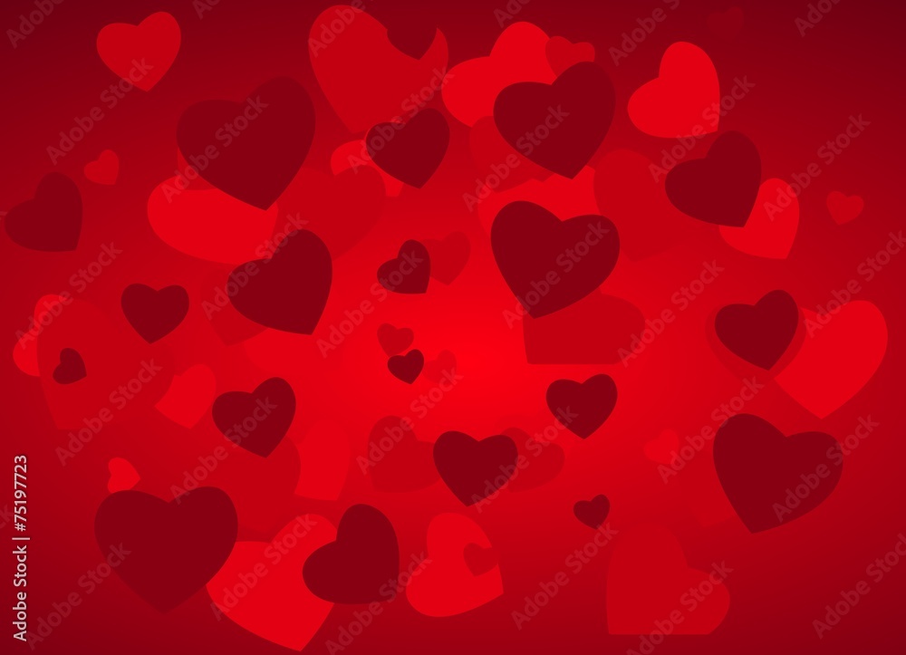 Valentines day background with hearts