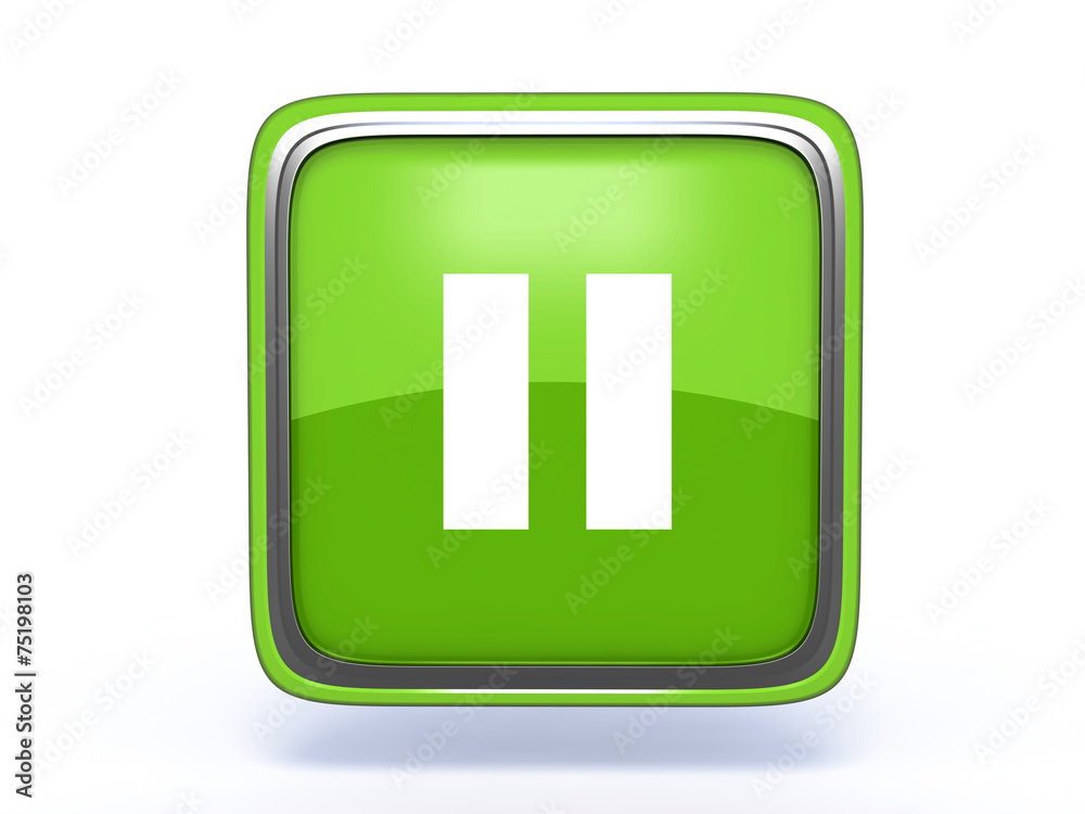 pause square icon on white background pause square icon on white background