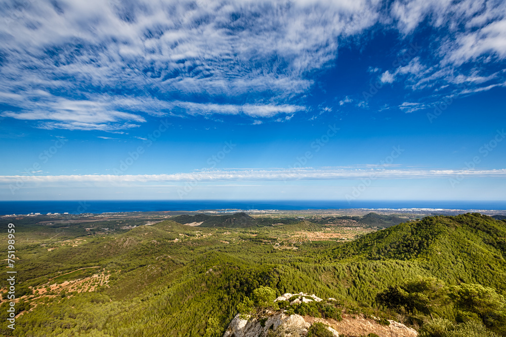 View from mount Sant Salvador, Mallorca