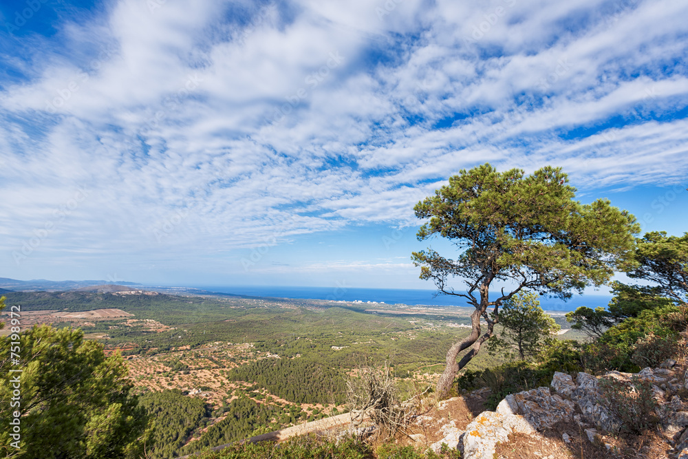 View from mount Sant Salvador, Mallorca