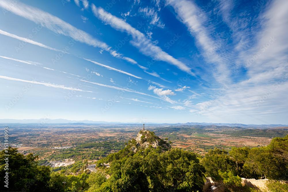 Fototapeta premium View from mount Sant Salvador, Mallorca