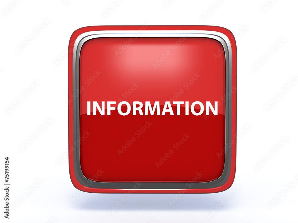information square icon on white background information square icon on white background