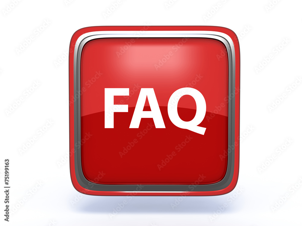 faq square icon on white background faq square icon on white background