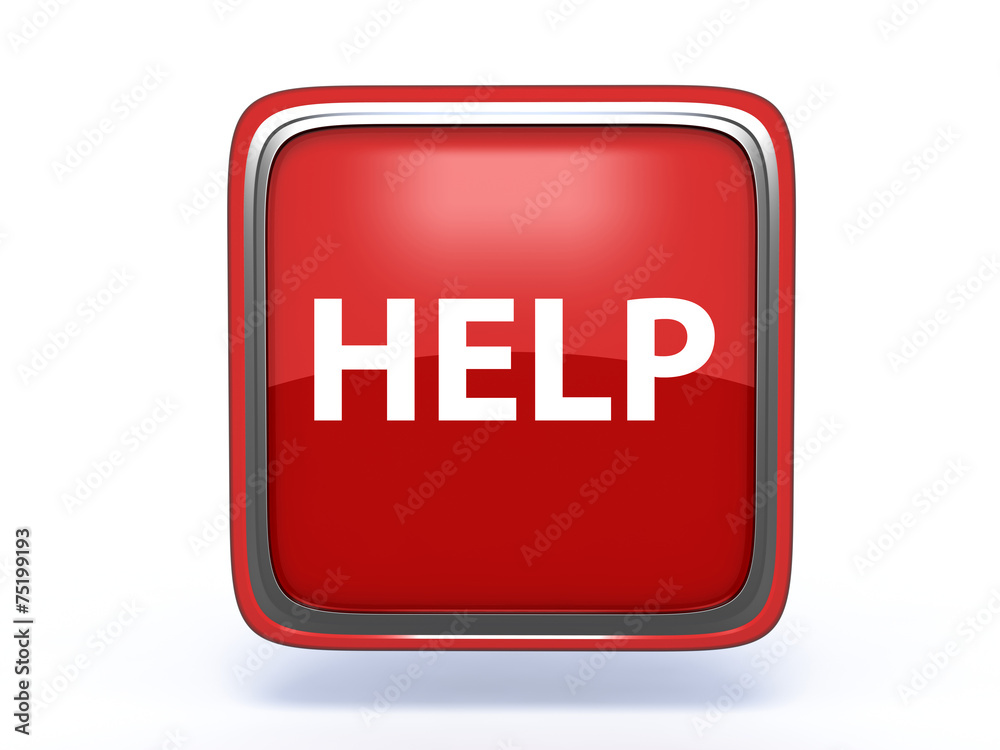 help square icon on white background help square icon on white background