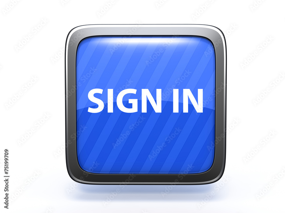 sign in square icon on white background sign in square icon on white background