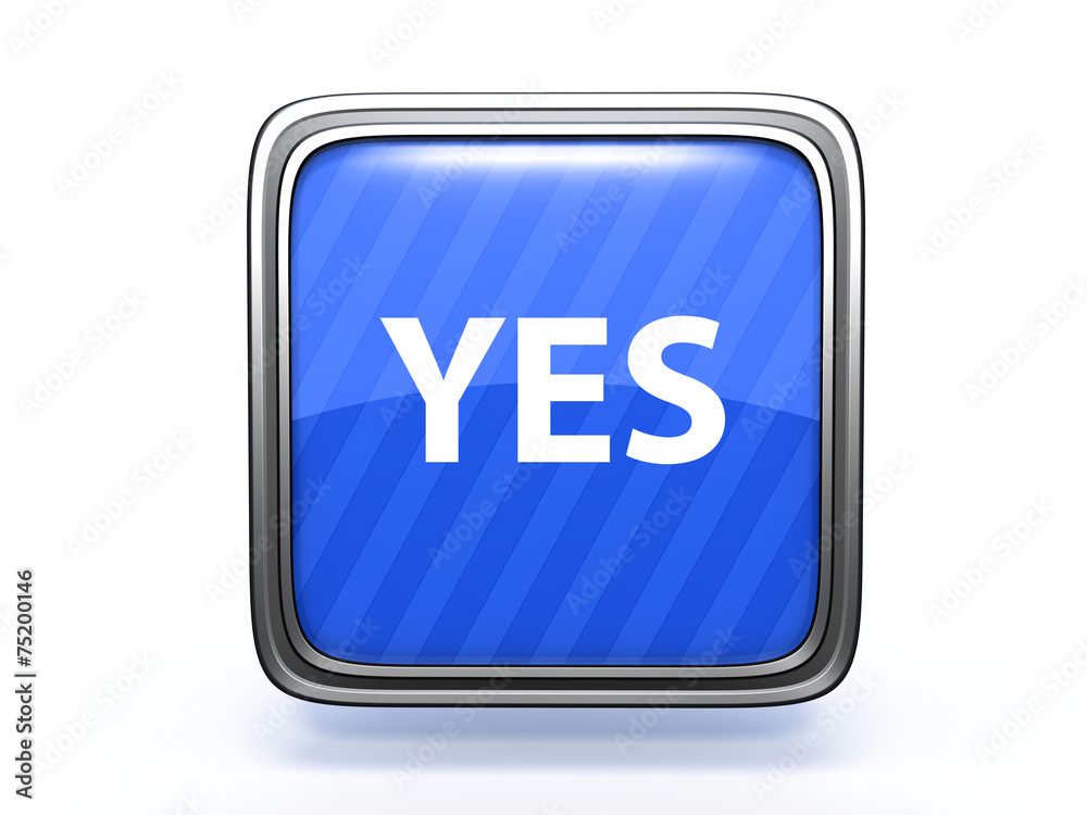 yes square icon on white background yes square icon on white background