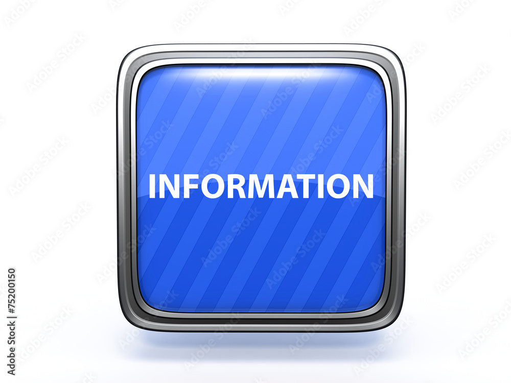 information square icon on white background information square icon on white background