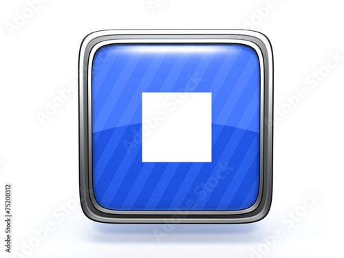 stop square icon on white background