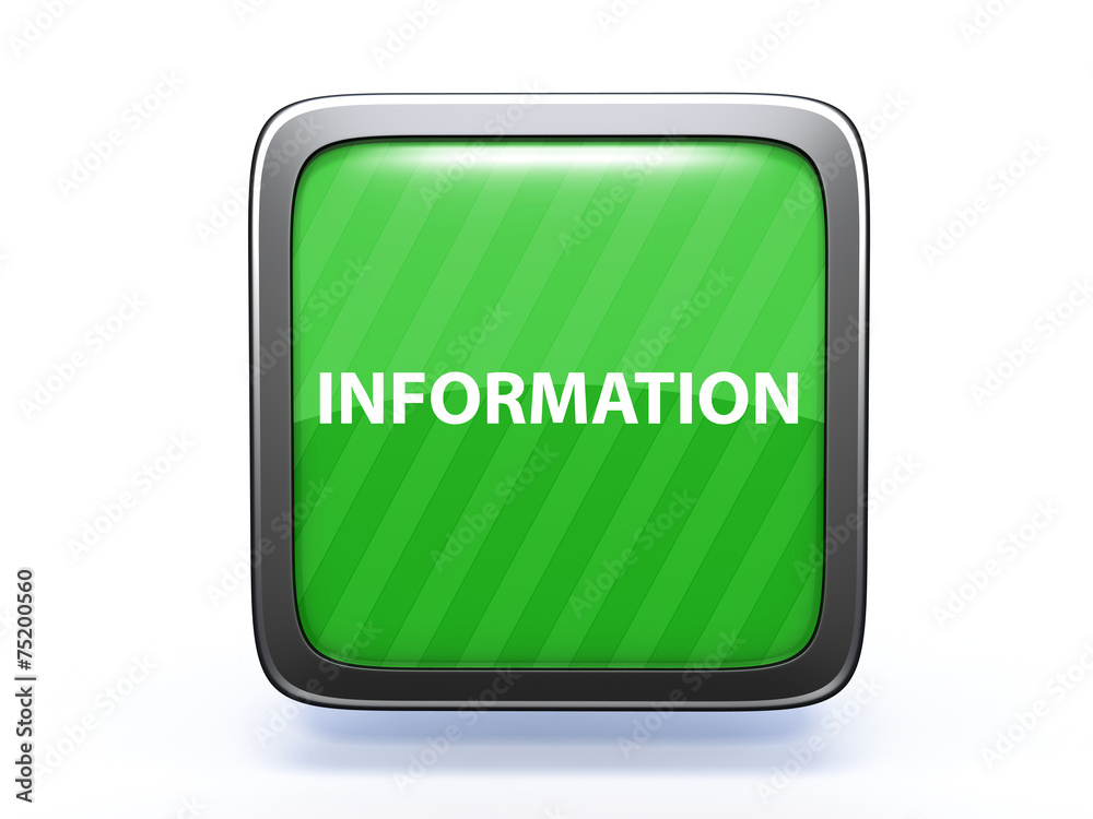 information square icon on white background information square icon on white background