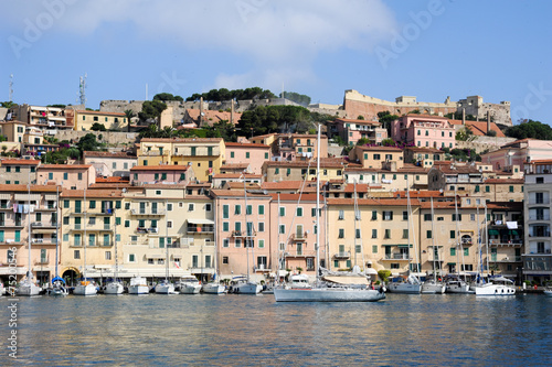 Harbor and old town of Portoferraio on Elba island © fotoember