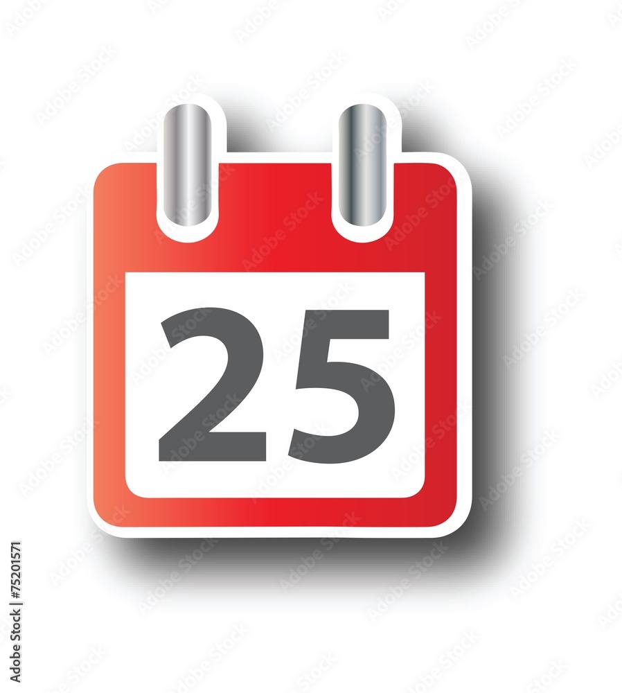 calendar 25th date icon calendar 25th date icon
