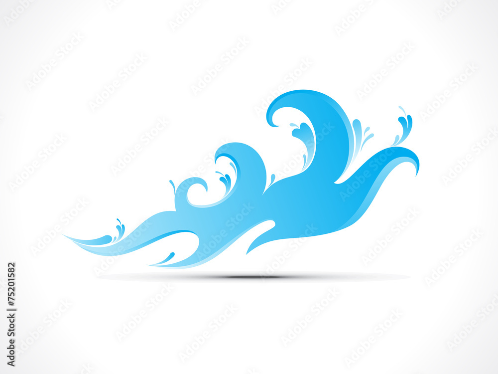 Fototapeta premium abstract water wave splash icon