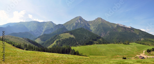 Panoramic view of the mountains Belianske Tatry, Slovakia © petrle