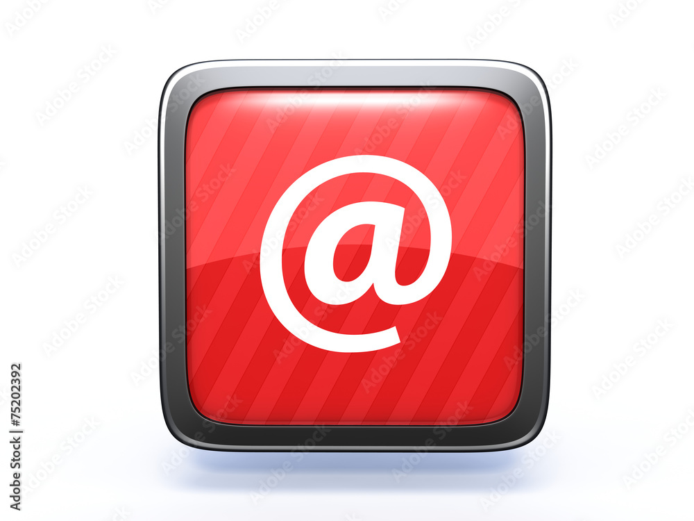 Email square icon on white background Email square icon on white background