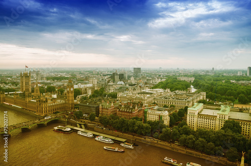 London aerial skyline