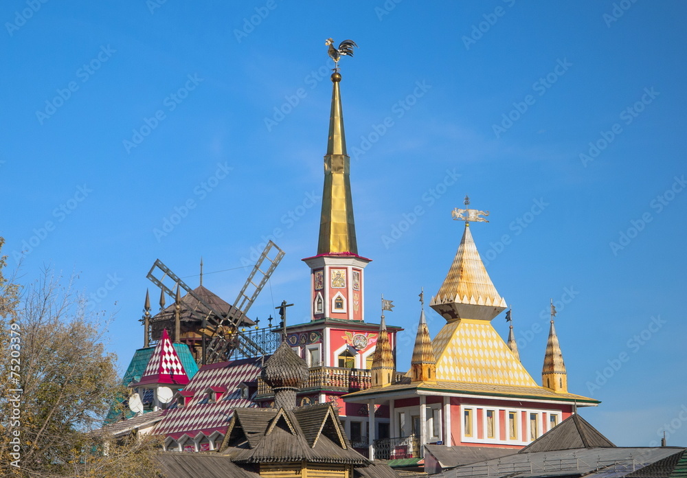 Architectural fragment Kremlin in Izmailovo in Moscow