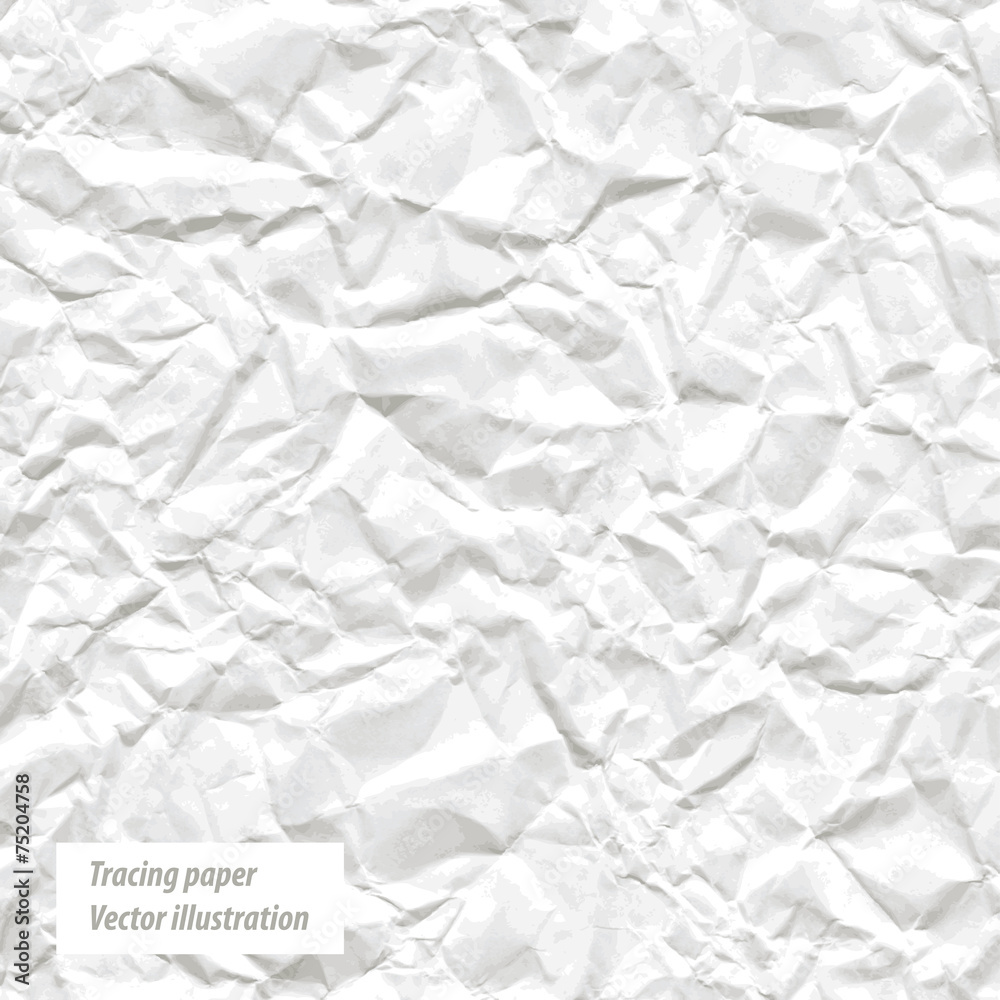 Crumpled white paper. Vector illustration. Trace Crumpled white paper. Vector illustration. Trace