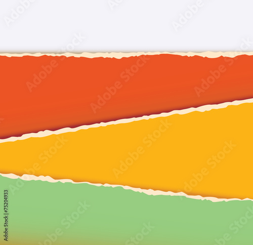 Old construction paper with ragged edge. Torn paper