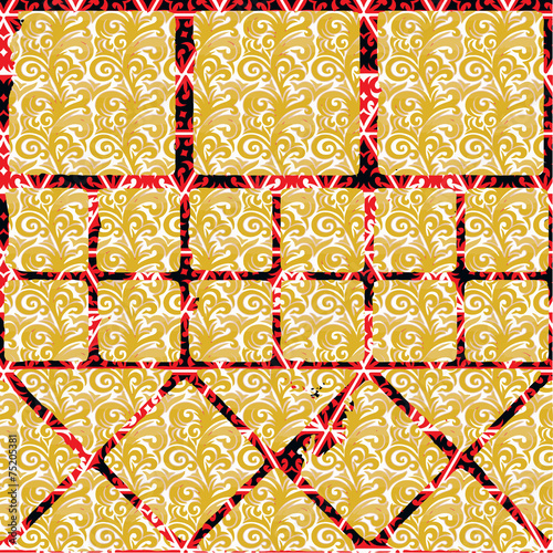 Patterned frame of curls