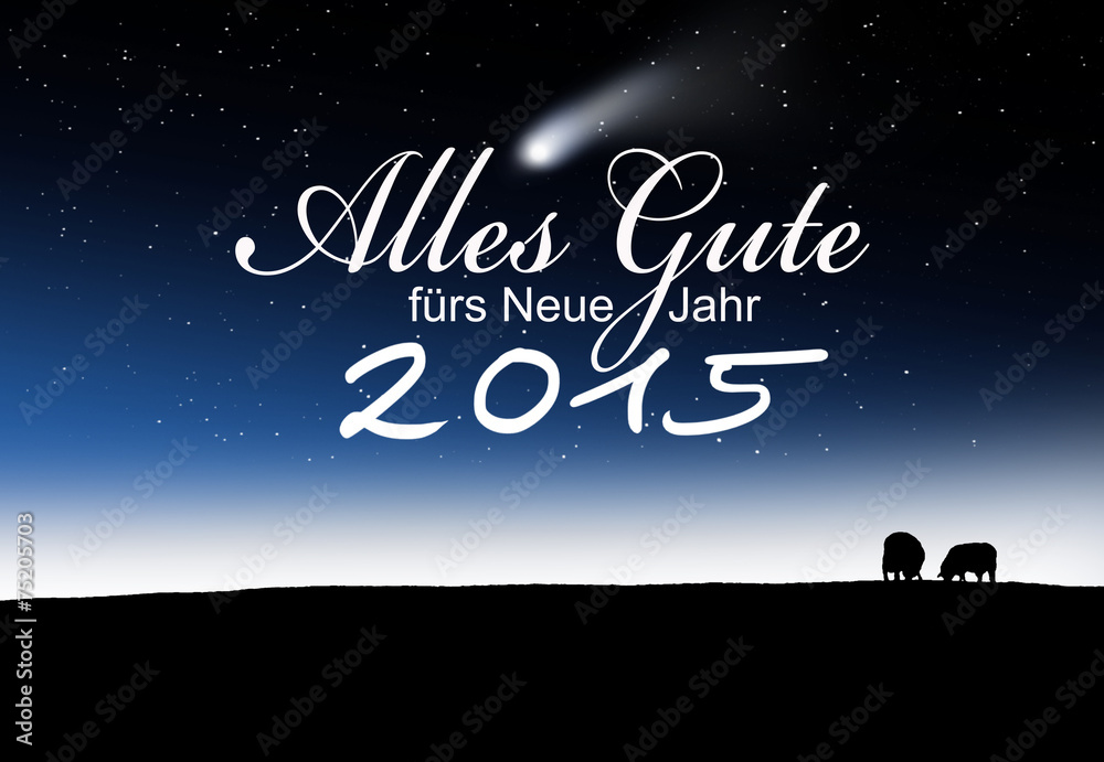 Fototapeta premium Alles Gute fürs Neue Jahr 2015
