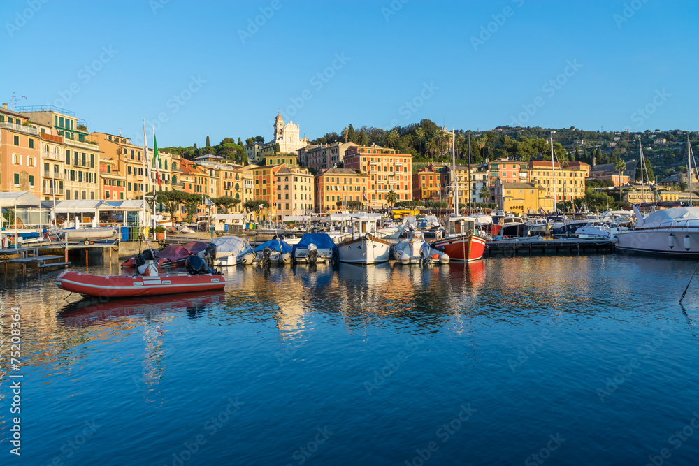 Rapallo, Italy, marina at surise