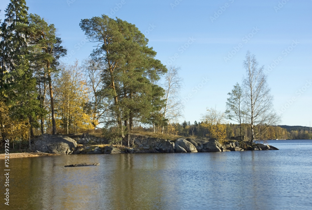 Lake Pyhajarvi in Tampere. Finland