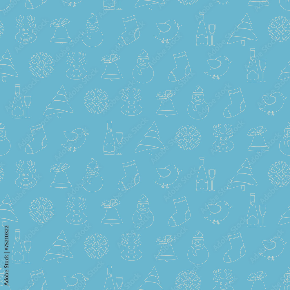 seamless background with Christmas symbols seamless background with Christmas symbols