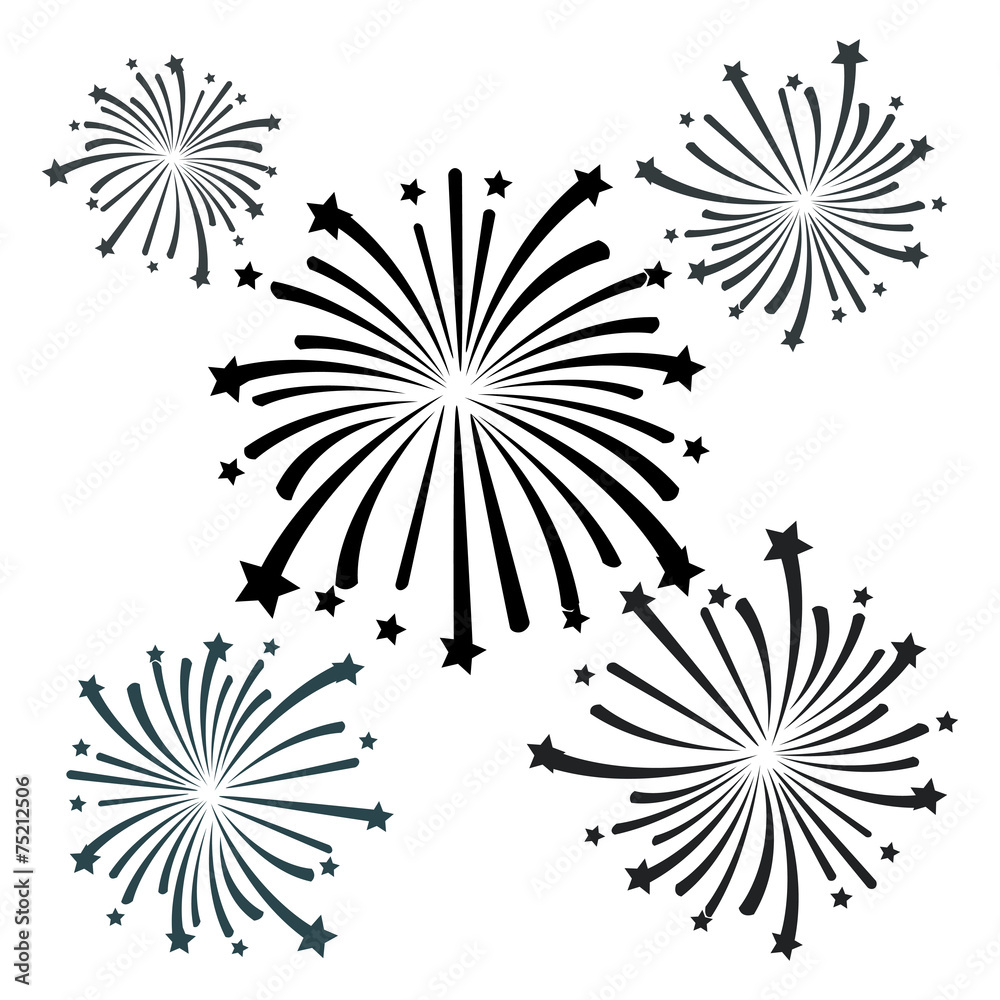 black firework vector