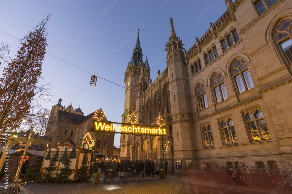 Fototapeta premium Traditional christmas market in Braunschweig, Germany