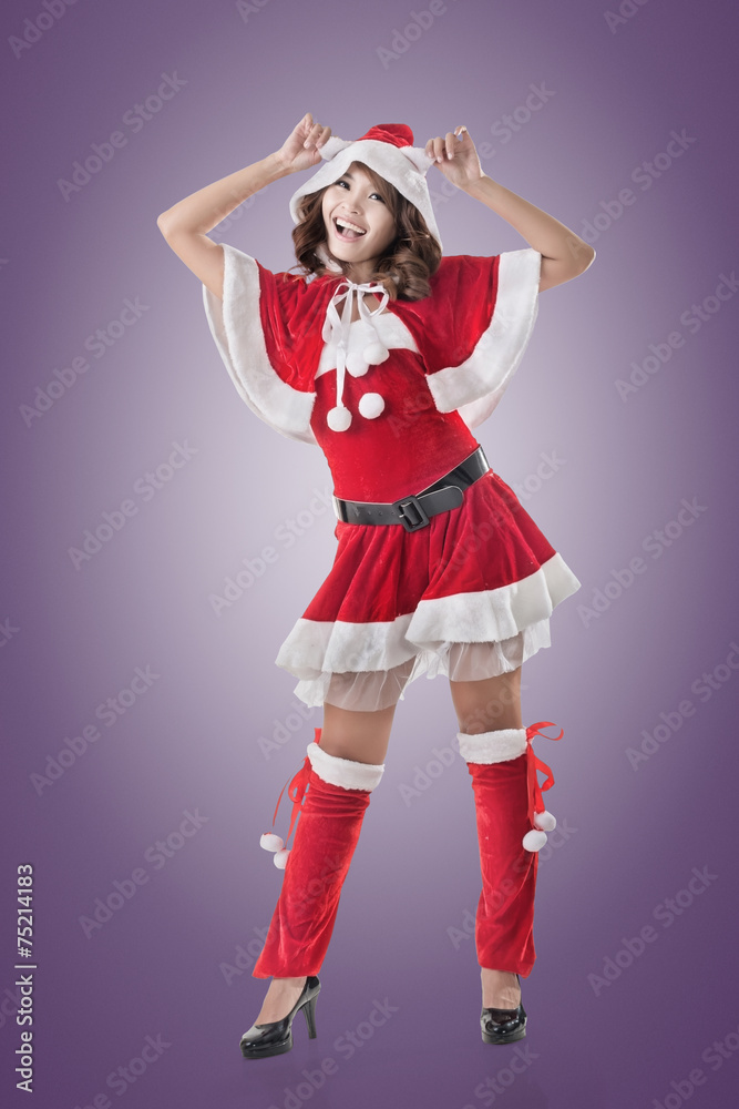 Attractive Christmas lady Attractive Christmas lady