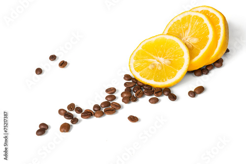 Foto coffee with lemon