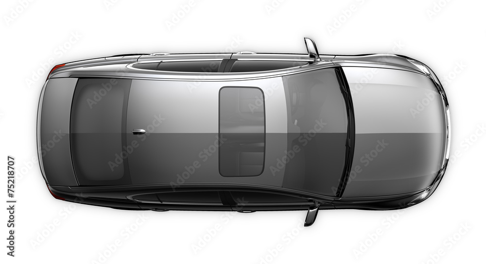 Fototapeta premium Black car - top view