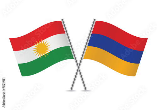 Free Download Kurdish and Armenian flags. Vector illustration. - GFXLoad