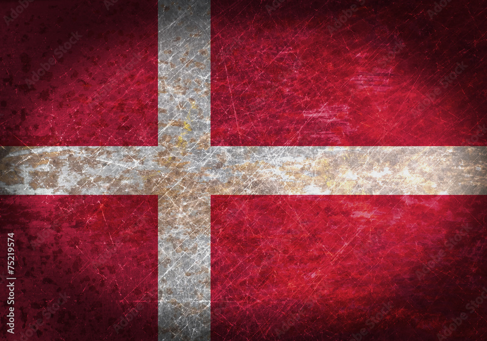 Old rusty metal sign with a flag Old rusty metal sign with a flag