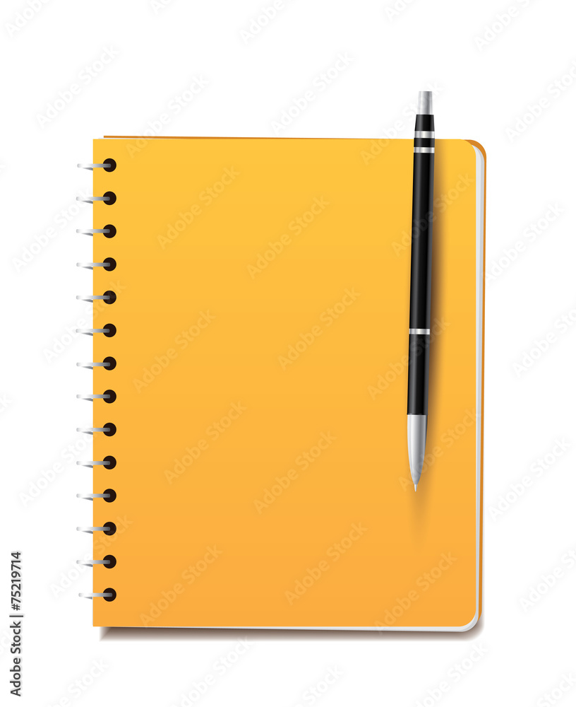 Notepad and pencil. Notepad and pencil.