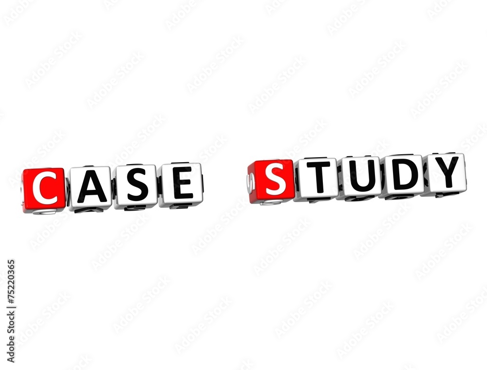 3D Word Case Study on white background 3D Word Case Study on white background
