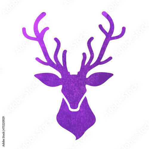 watercolor deer head