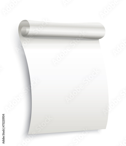 Paper scroll on white