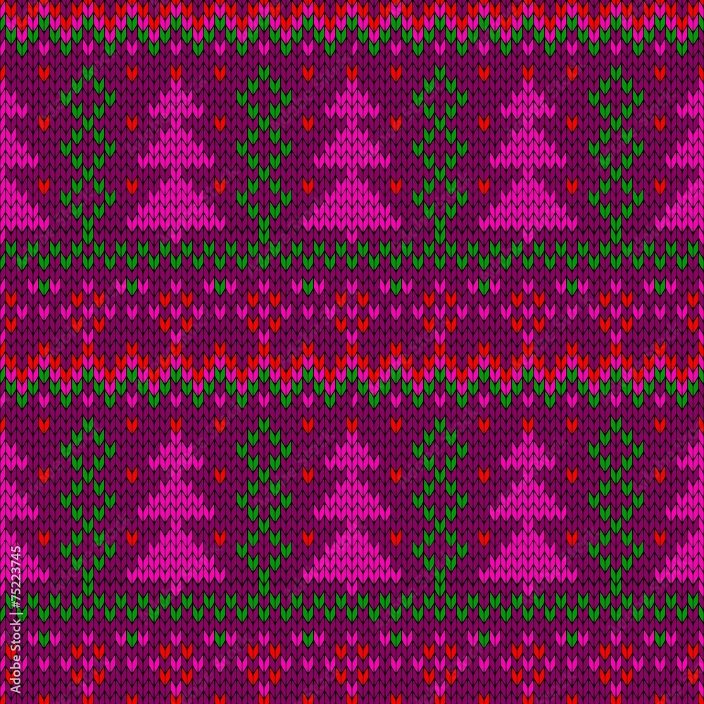 Christmas seamless knitted background.