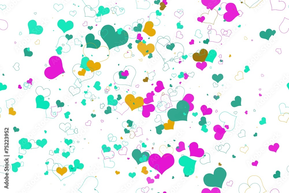 Retro valentine seamless pattern with hearts. Retro valentine seamless pattern with hearts.