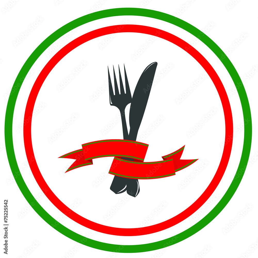 Italian Menu Cover or Restaurant Logo Stock Vector Adobe Stock