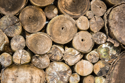 abstract stack of firewood background