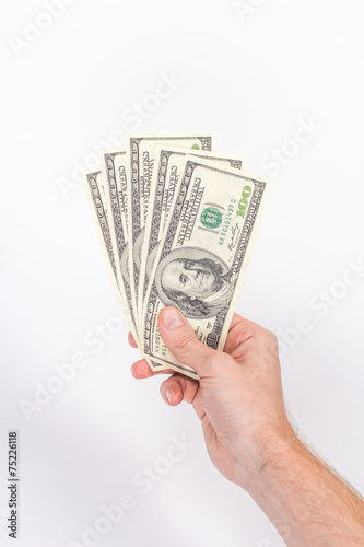banknotes in a man's hand