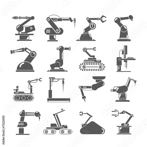 industry robot icons